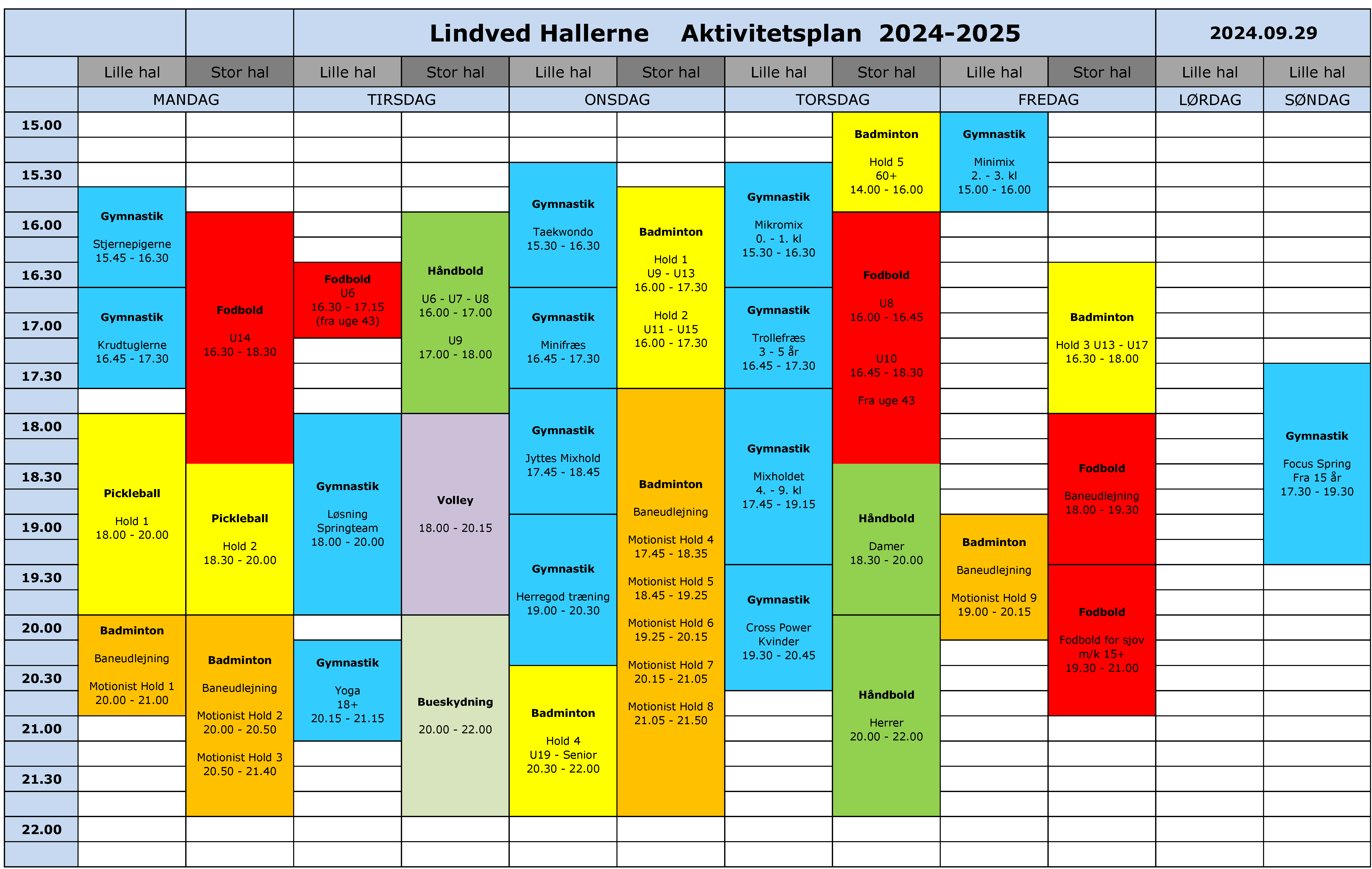 Lindved GF aktivitet hal og multihal